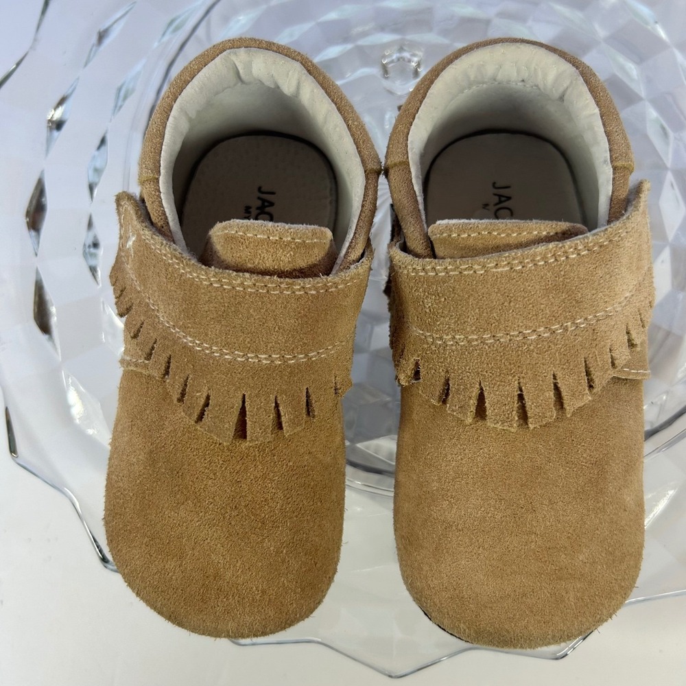 JACK &‎ LILY Baby Moccasins My Mocs Tan Fringe Shoes